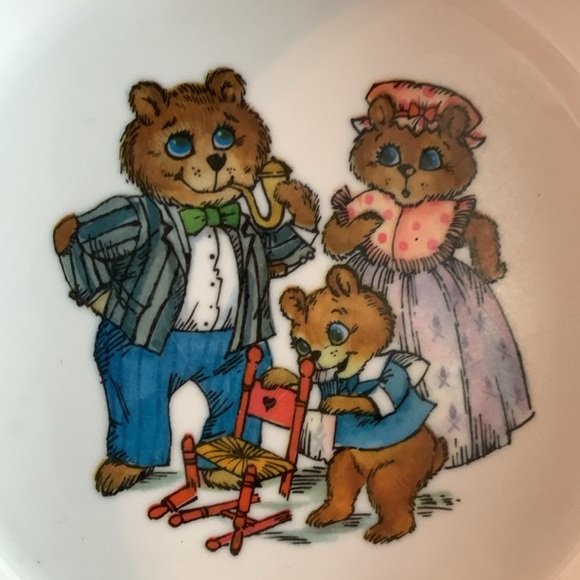 Vintage Oneida Deluxe 3243 Goldilocks and the 3 Bears melamine plate and bowl. - Picture 8 of 13